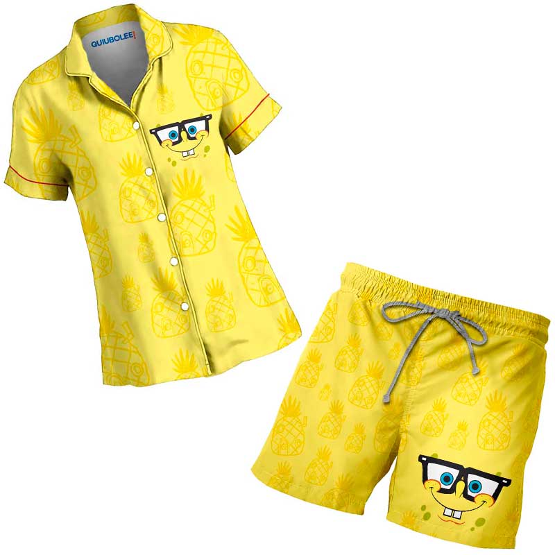 Conjunto Camisa Pijama Bob Esponja Lentes - Image 7