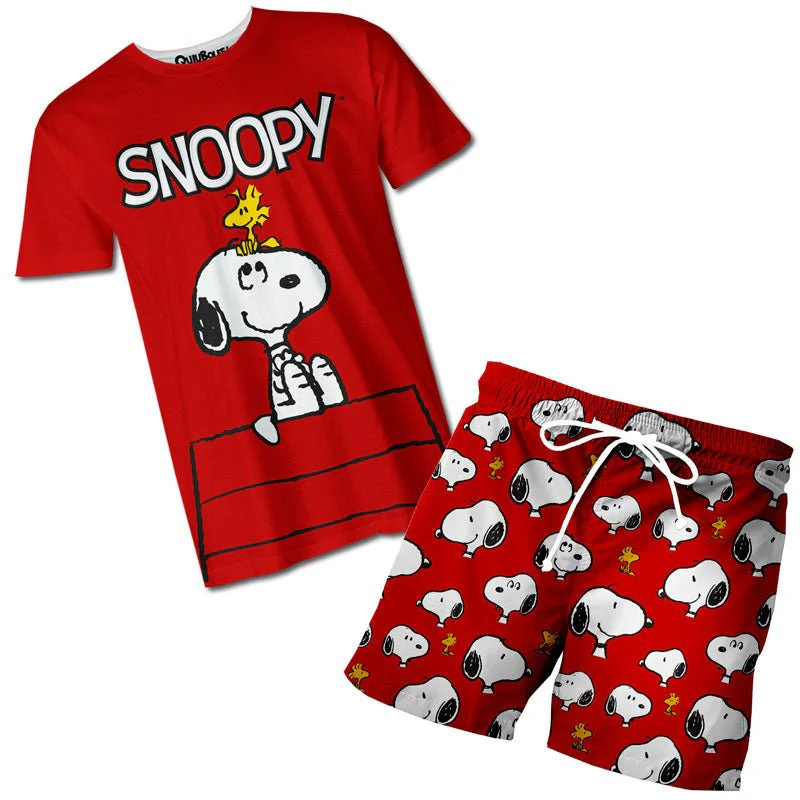 Conjunto Pijama Snoopy And Woodstock Red - Image 3