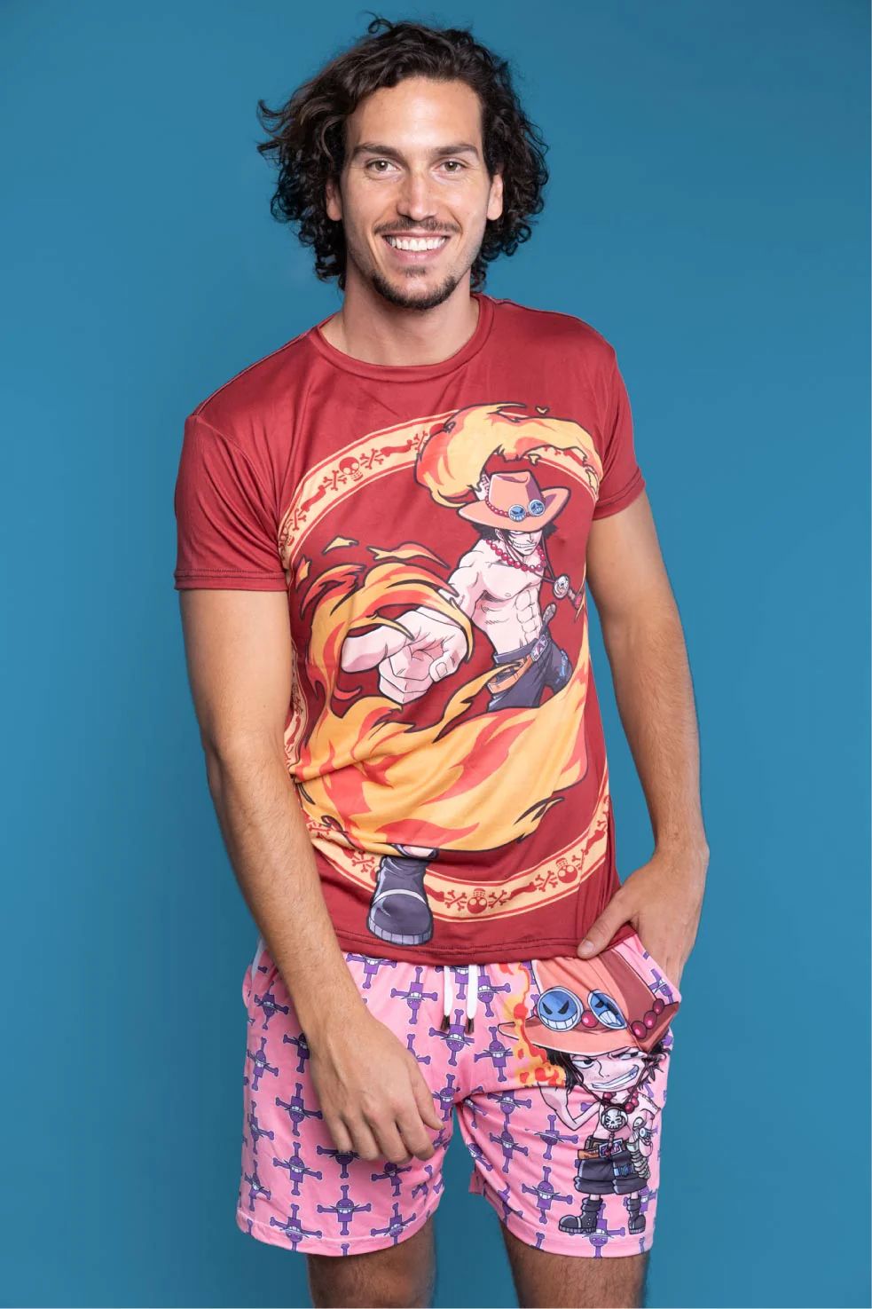 Playera Pijama One Piece Puño de Fuego Ace - Image 2
