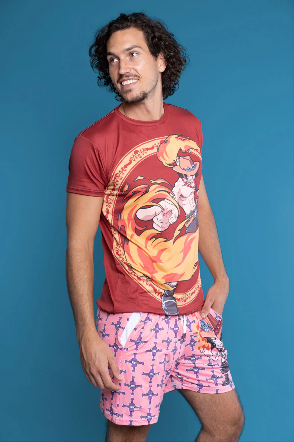 Playera Pijama One Piece Puño de Fuego Ace - Image 3