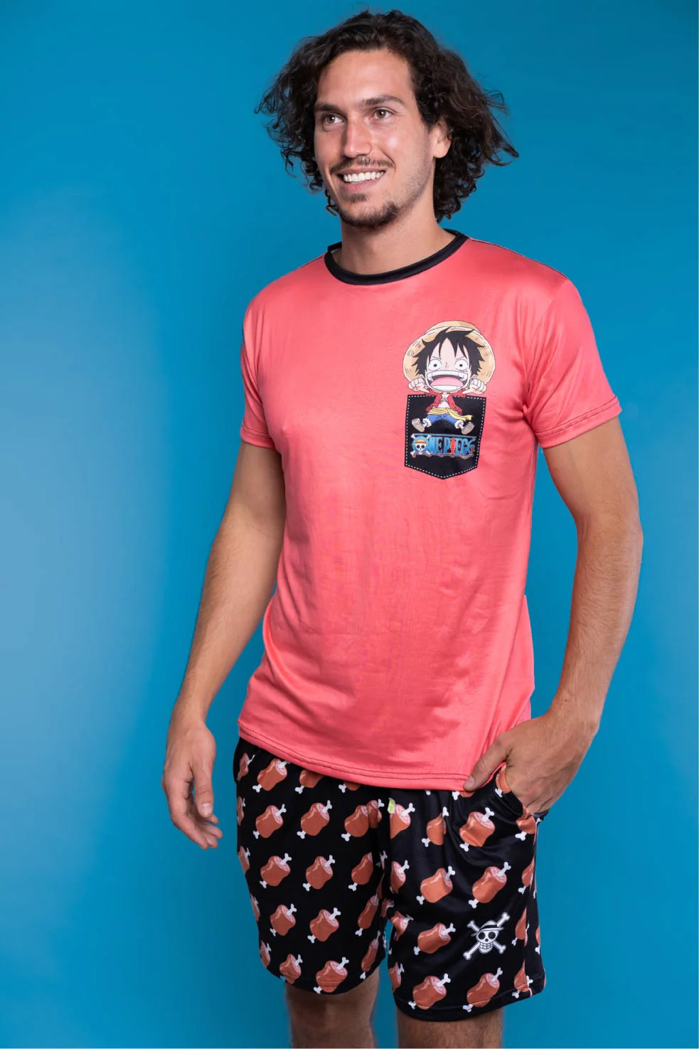 Playera Pijama One Piece Sombrero de paja Luffy - Image 3