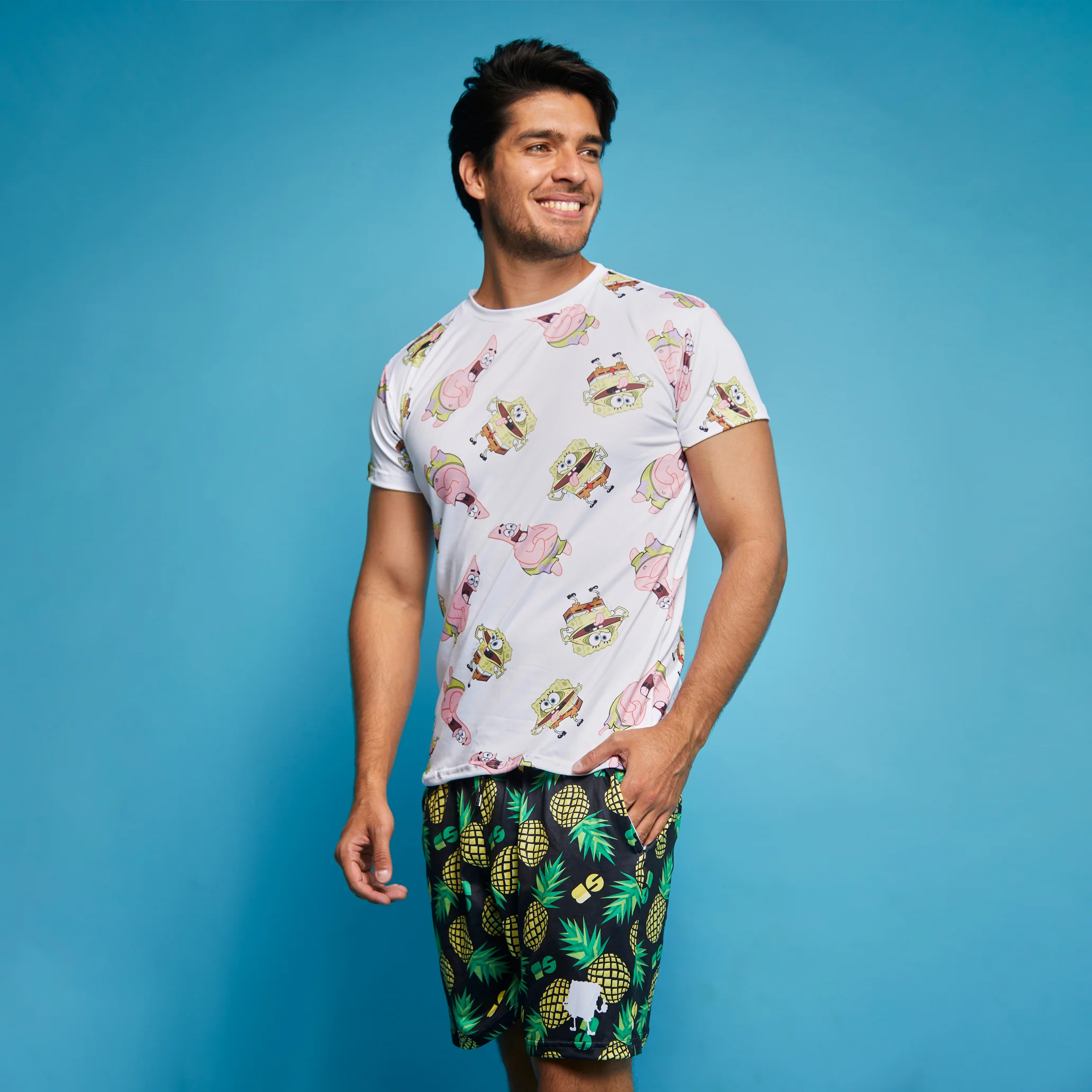 Playera Pijama Patricio y Bob Esponja Piñas - Image 4