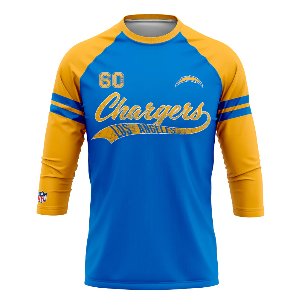 Playera Pijama Ranglan Los Angeles Chargers Classic