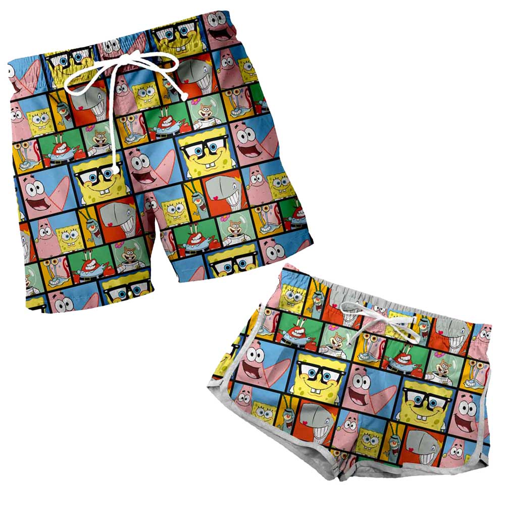 Short Pijama Bob Esponja Cuadros