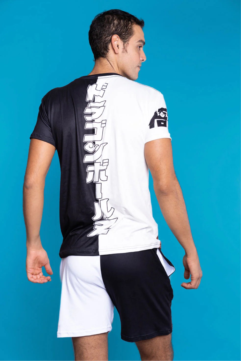 Short Pijama Dragon Ball Goku Blanco y Negro - Image 4