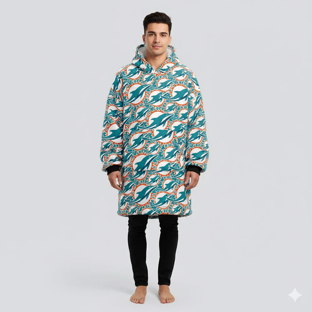 Sudaderota Miami Dolphins MaxiLogo