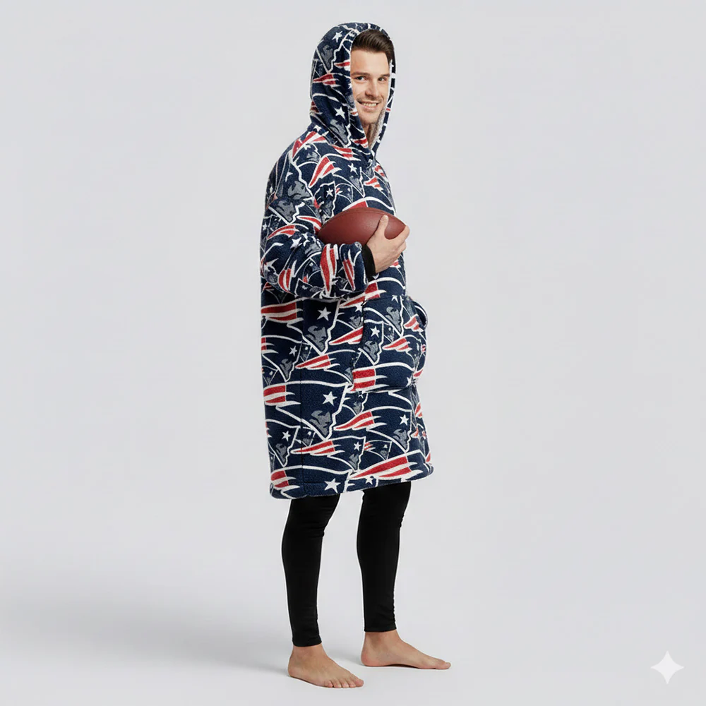 Sudaderota New England Patriots MaxiLogo