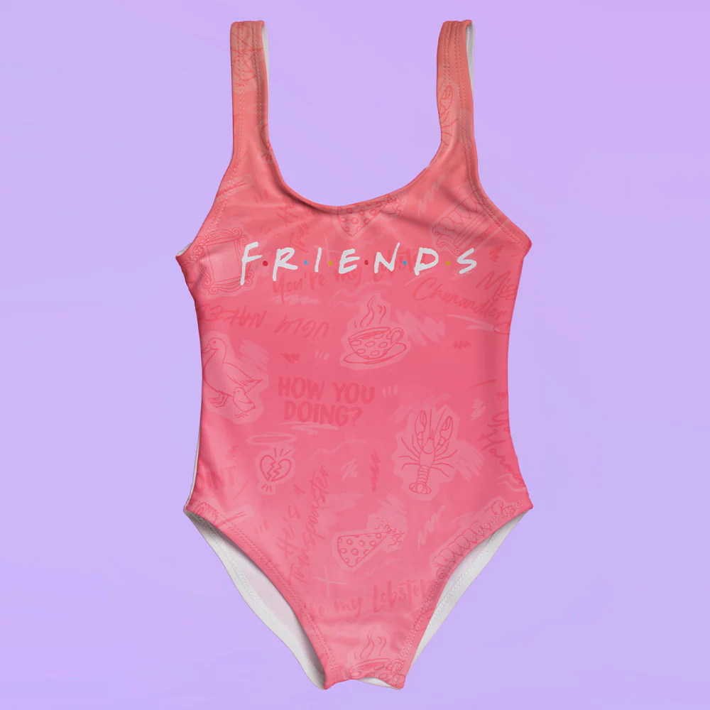 Traje De Baño Completo Friends Pink