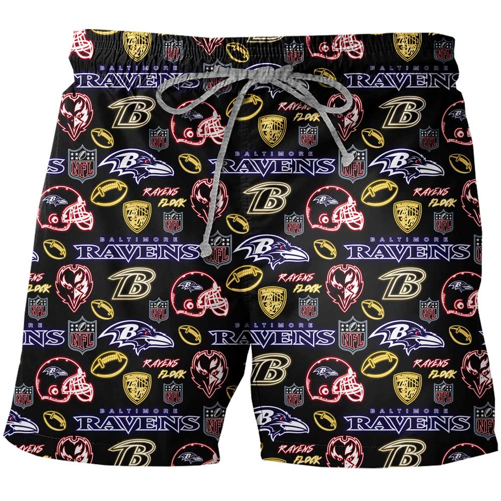 Traje De Baño Hombre Ravens Neon